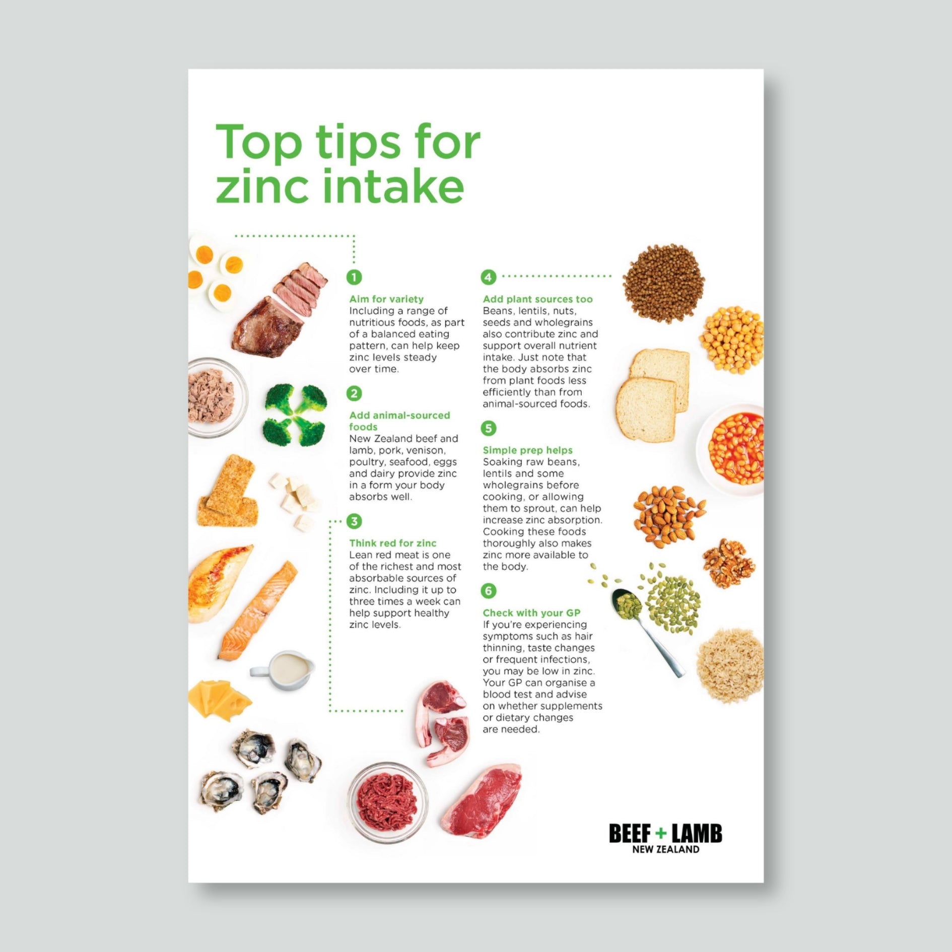 Zinc Intake Fact Sheet